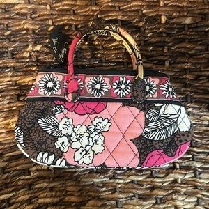 Vera Bradley Mini Purse - Mocha Rogue Pink Brown Florall